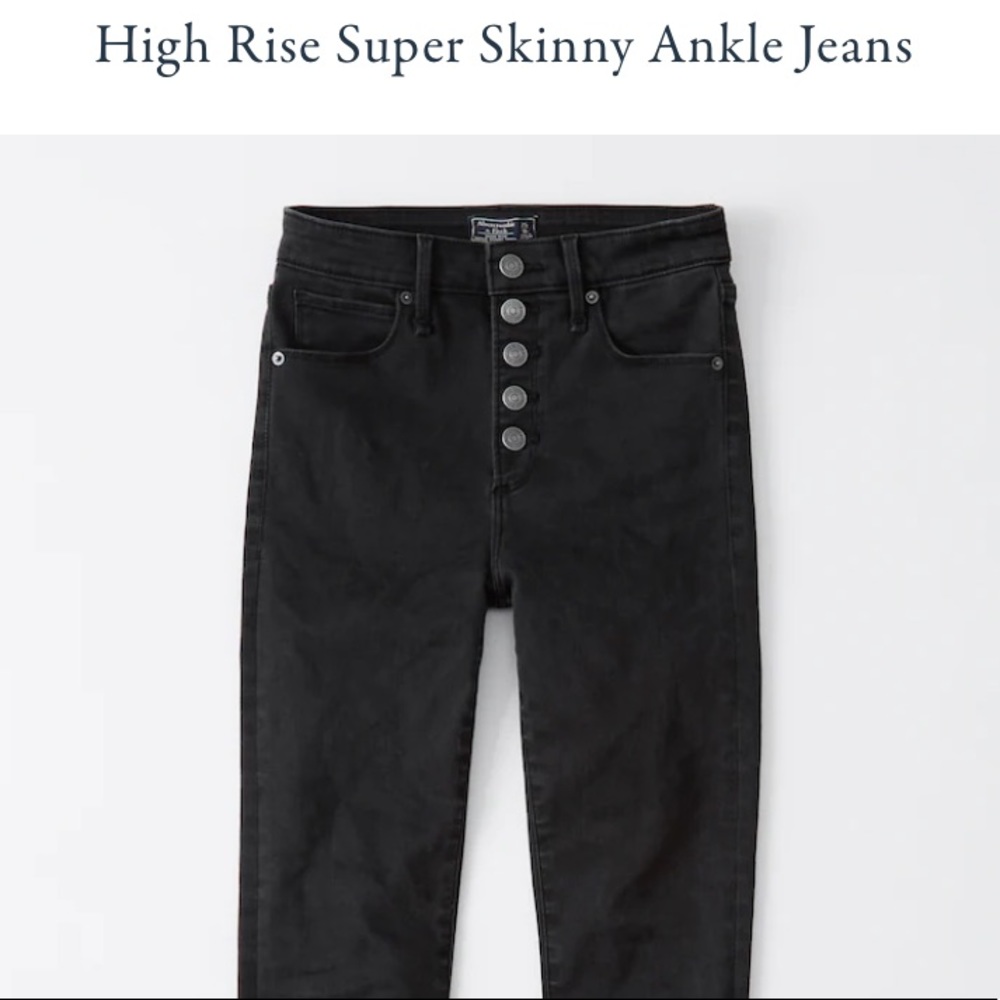 Abercrombie and Fitch - Black 4R - The Super Skinny Ankle High Rise